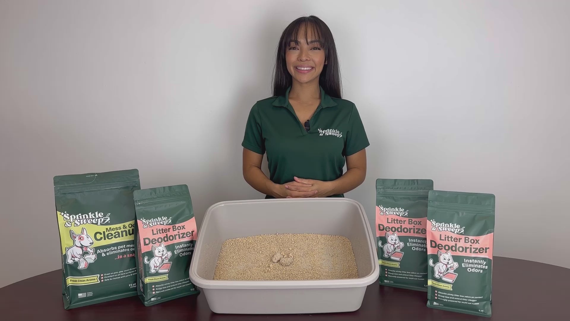Video laden: Sprinkle & Sweep Kattenbak Deodorant (8oz)