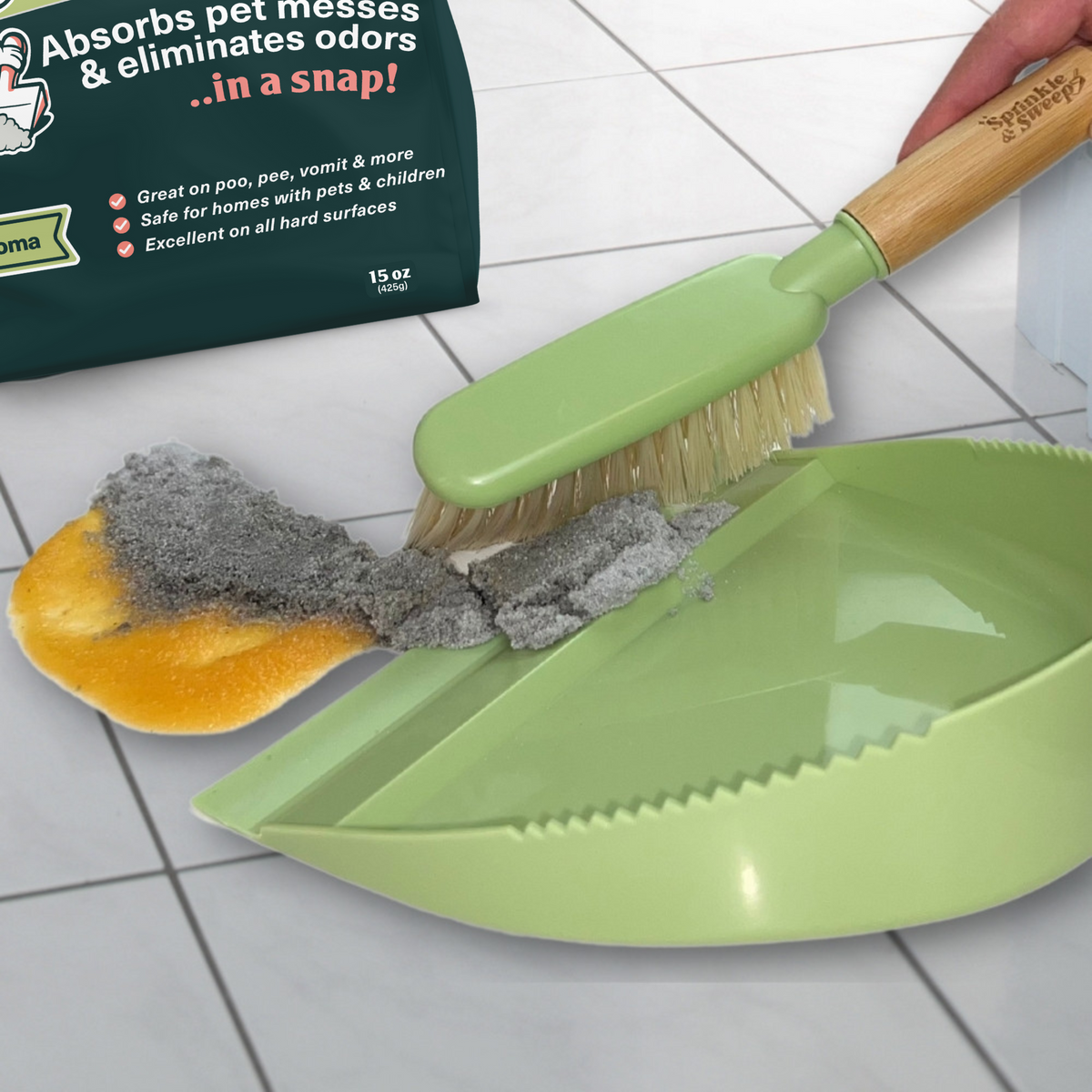 Sprinkle Mess Sprinkle & Sweep Pet Mess and Odour Clean Up (12 oz) – Roamwild