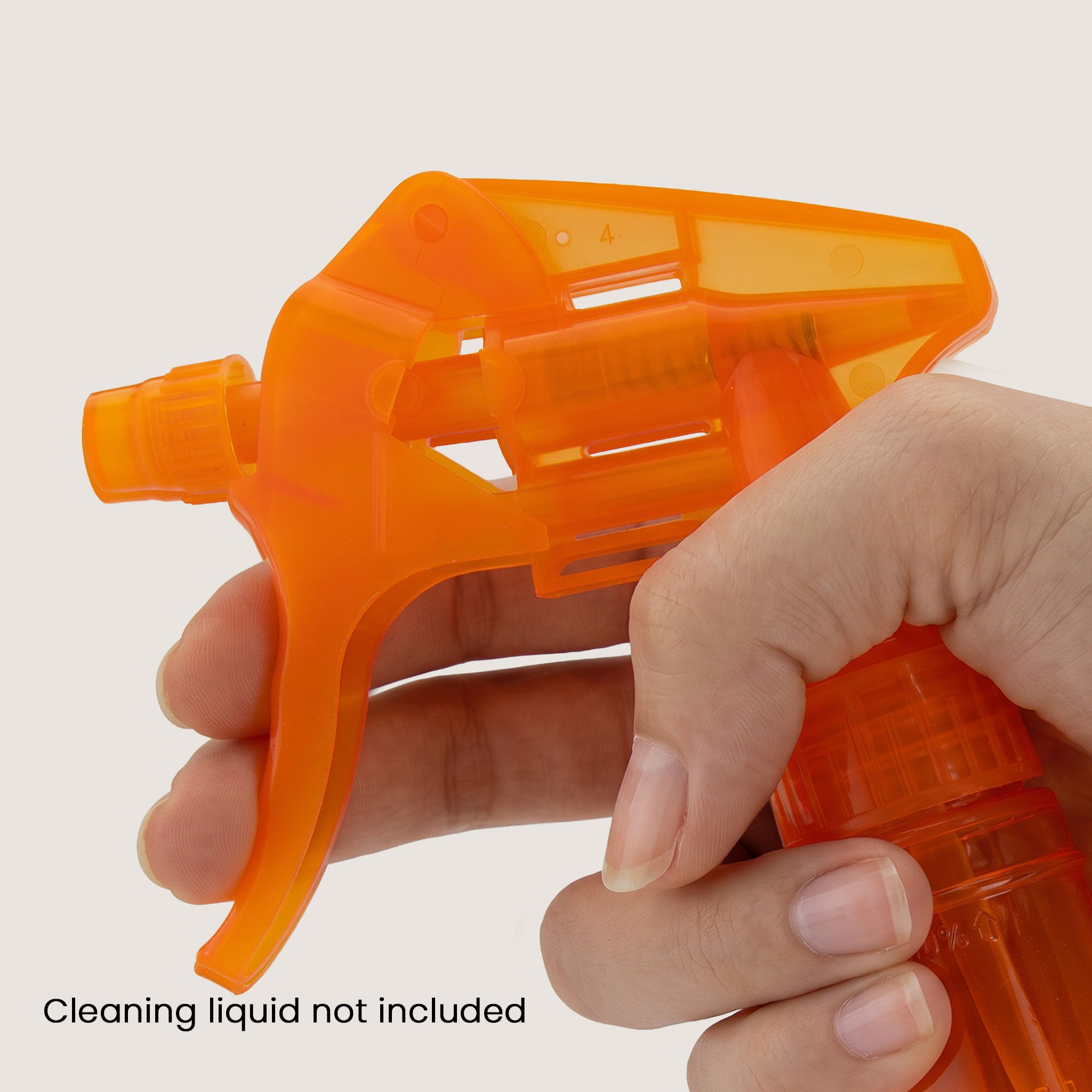 Cleaning mould and residue from a hanging bird feeder using the trigger spray