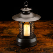 Brown Ornate Battery Operated Lantern