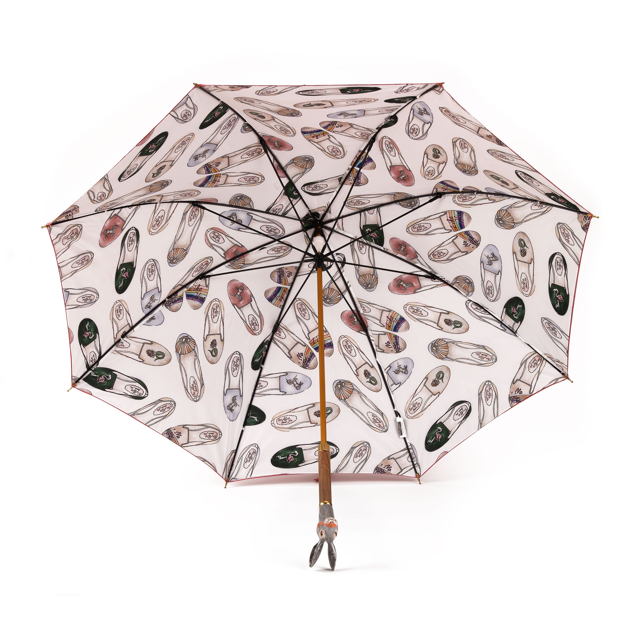 Roamwild French Sole Pink Double Canopy Umbrella with Bunny Head Handle