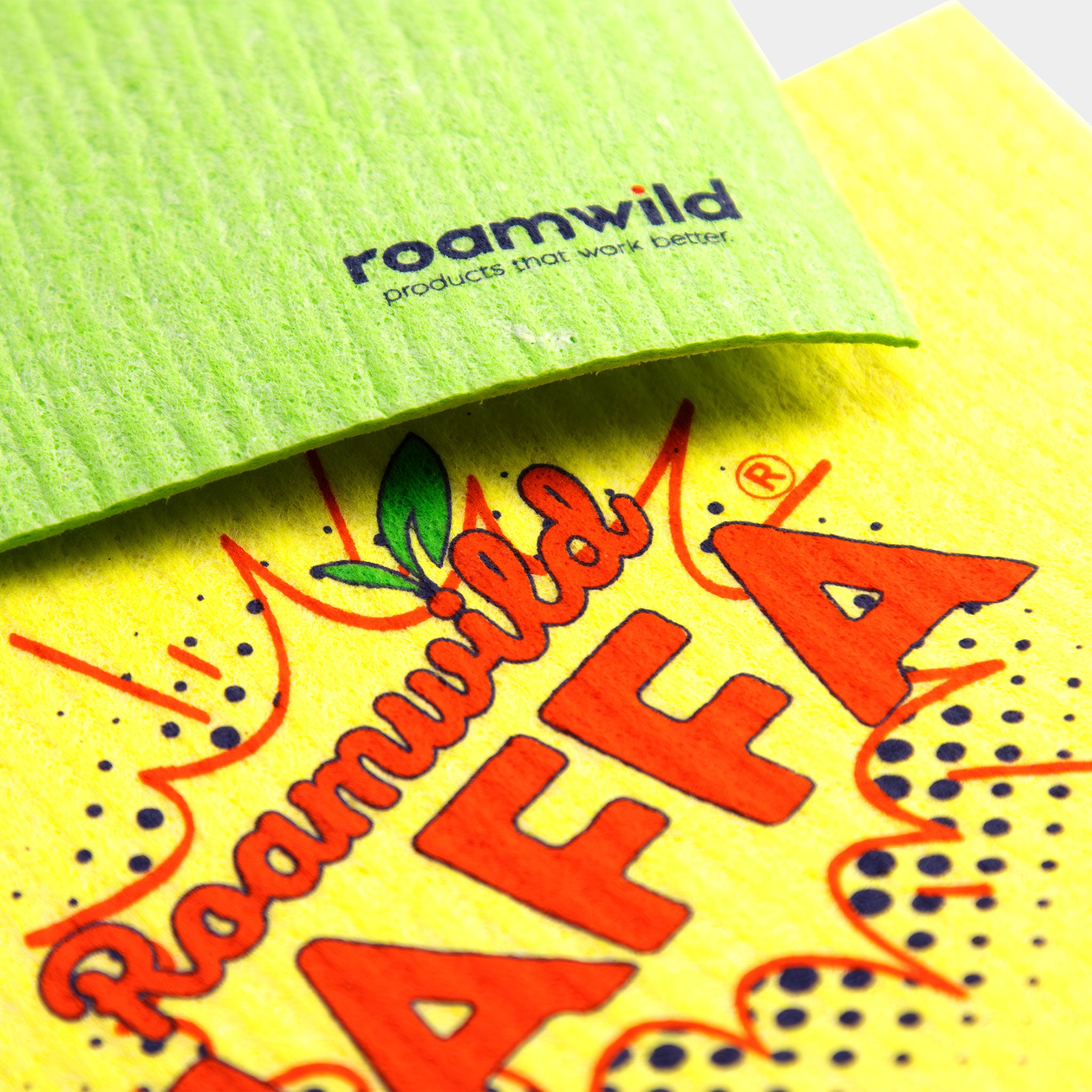 Roamwild Reusable Paper Towel | Never Buy Paper Towels Again | Green Jaffa Print