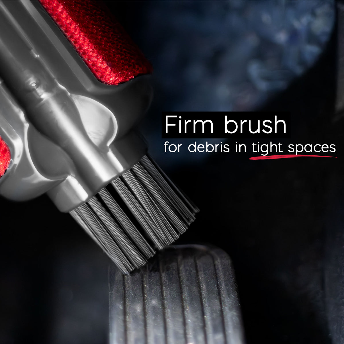 Roamwild Car Tidy Cleaner Tool - Extendable Magnetic Pickup, LED Light, Brushes For Pet Hair & Debris