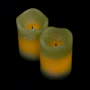 Rustic Pillar Battery Candle 3 Inch | Multiple Colours Available