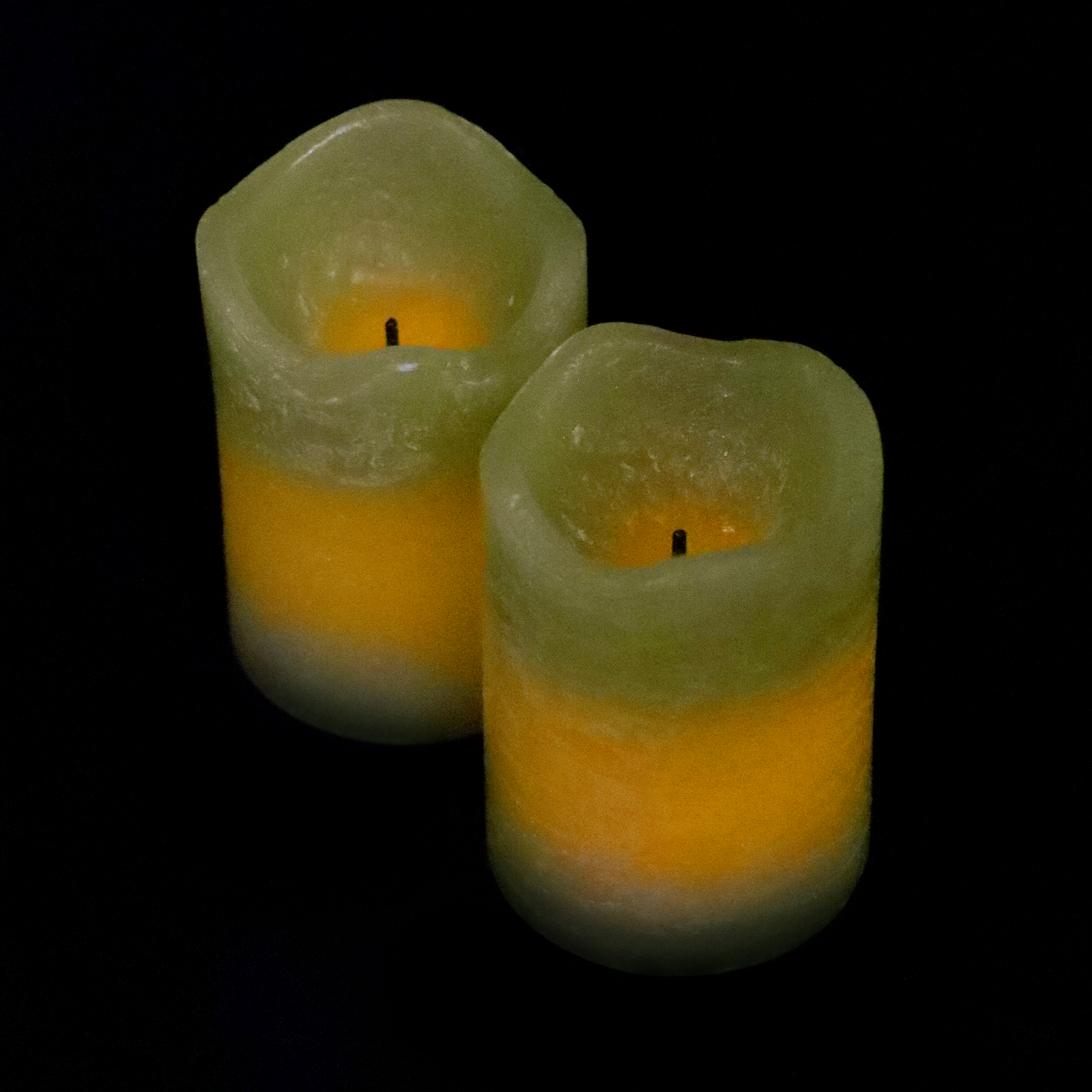 Rustic Pillar Battery Candle 3 Inch | Multiple Colours Available