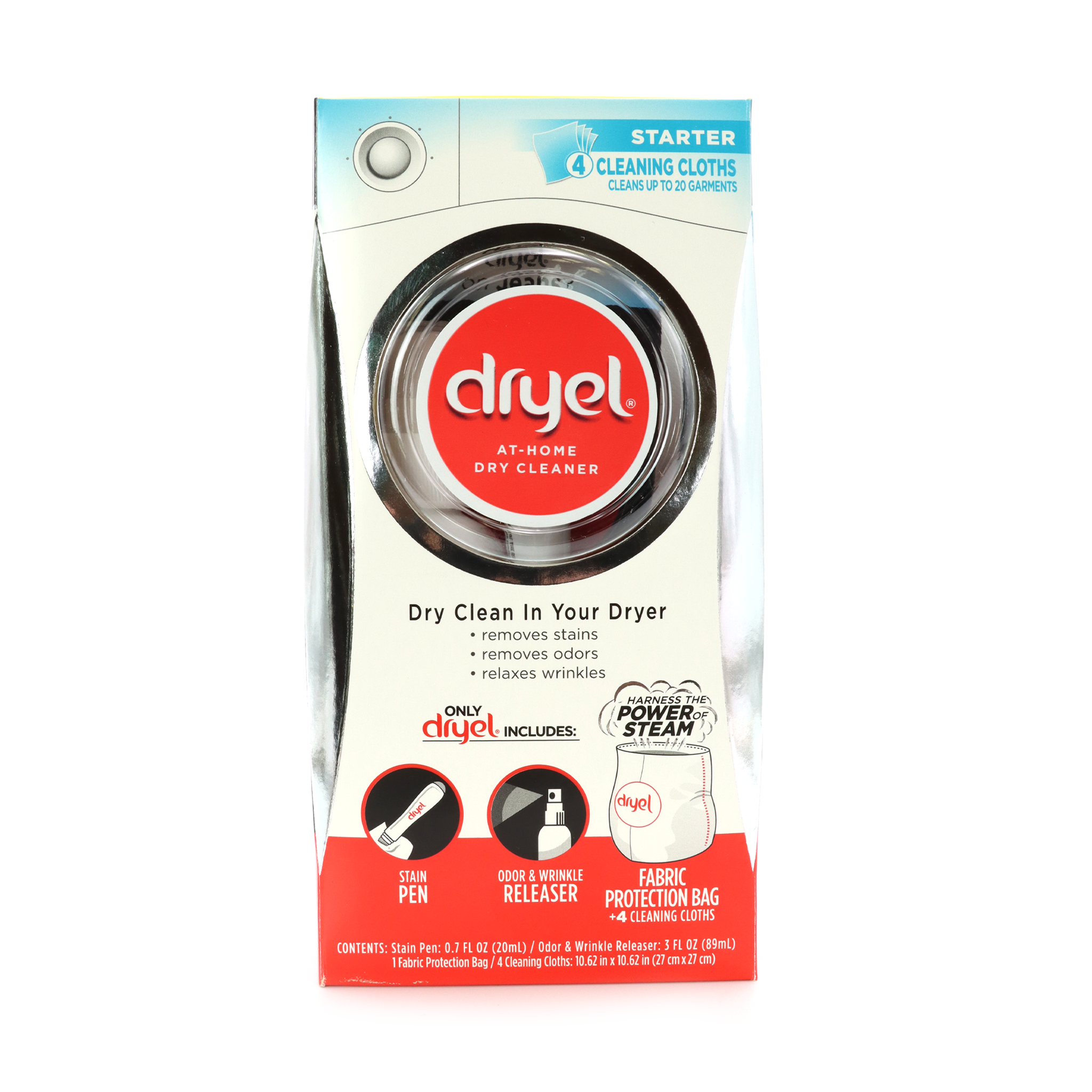 Dryel at-Home Dry Cleaning Starter Kit with Stain Pen & Wrinkle Spray