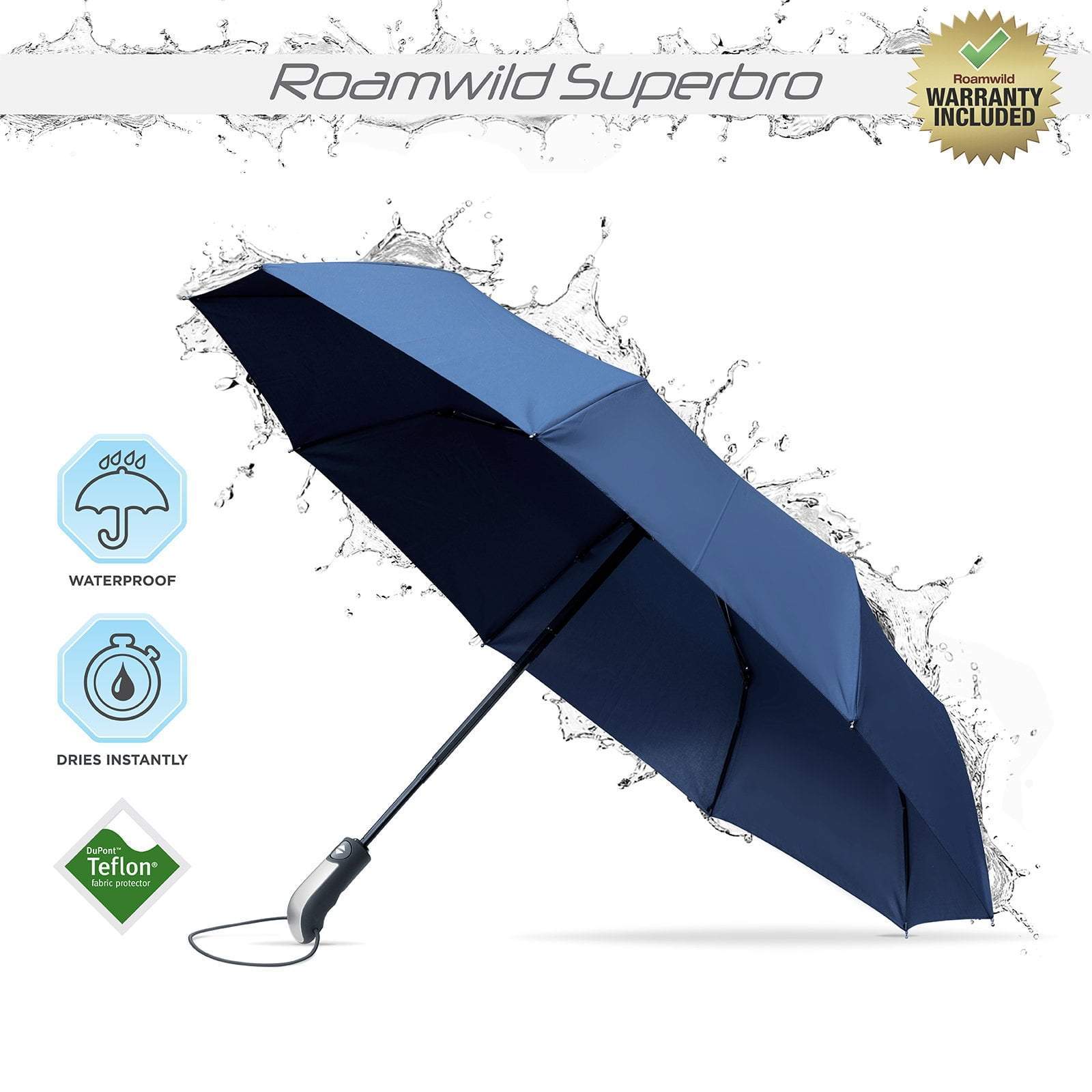 Roamwild SuperBro Folding Travel Umbrella - Roamwild